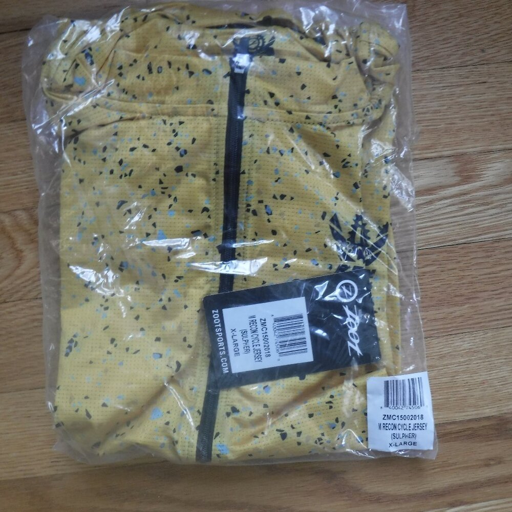 Zoot Mens Recon Cycling Jersey Sulphur Size XL NWT